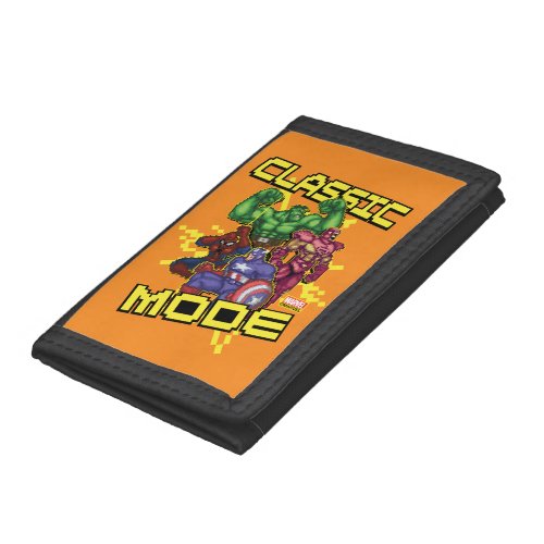 Classic Mode Marvel Video Game Character Sprites Trifold Wallet