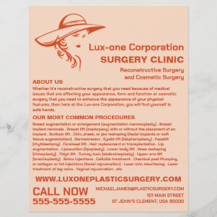 Classic Model, Plastic Surgeon, Plastic Surgery Flyer