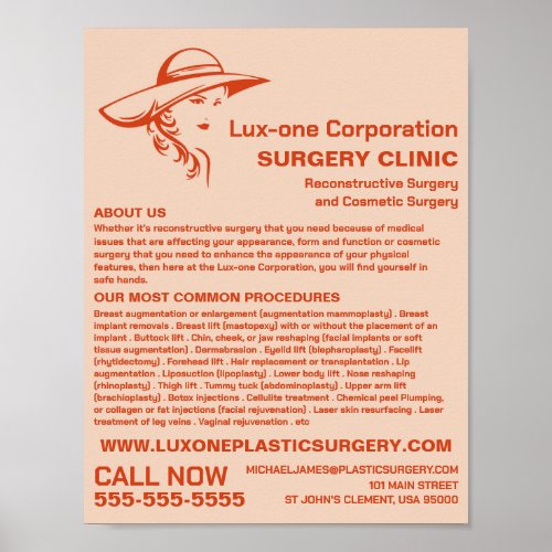 Classic Model Plastic Surgeon Plastic Surgery Poster