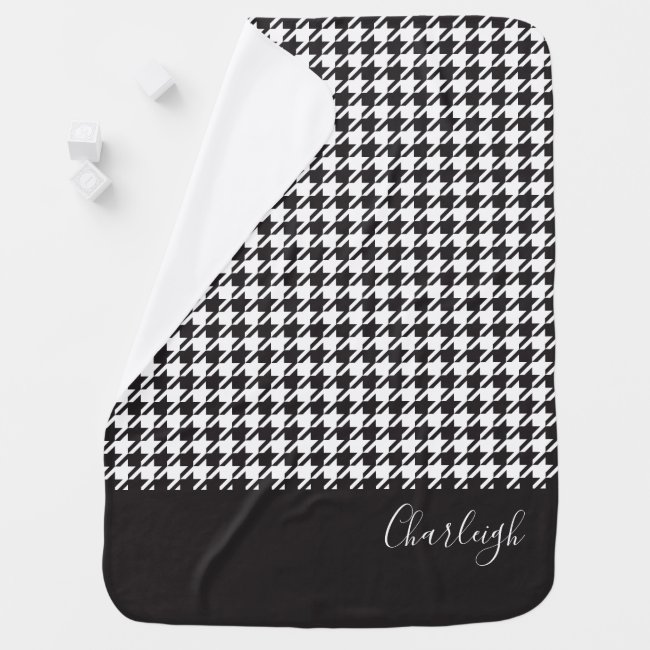 Classic Modern Black and White Houndstooth