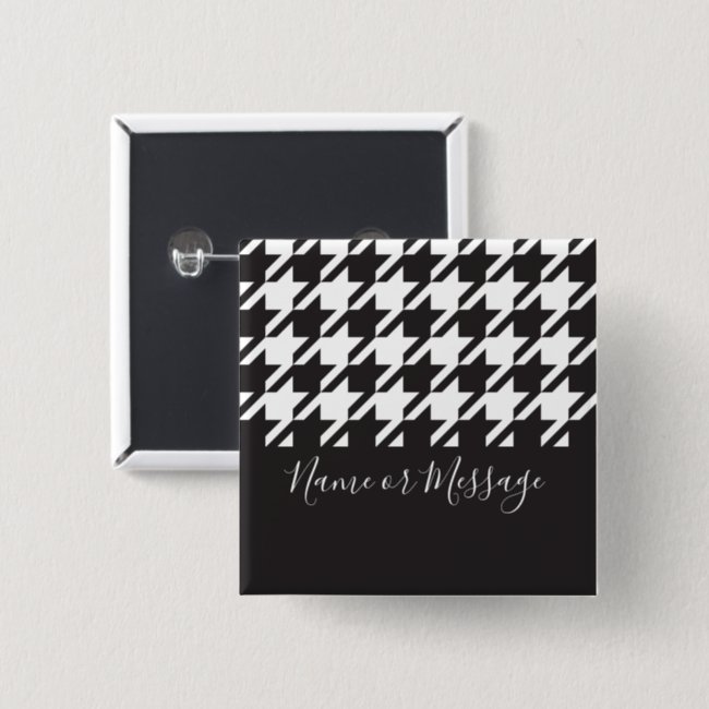 Classic Modern Black and White Houndstooth