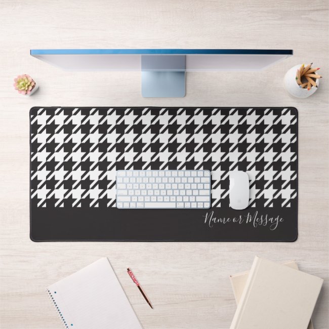 Classic Modern Black and White Houndstooth