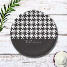 Classic Modern Black and White Houndstooth