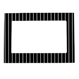 Classic Modern Black and White Vertical Stripes Magnetic Frame