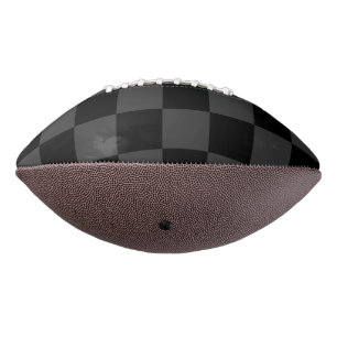 Classic Modern Black & Smoky Black Checkerboard  Football
