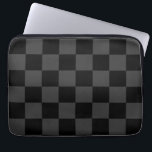 Classic Modern Black & Smoky Black Checkerboard  Laptop Sleeve<br><div class="desc">The Black & Smoky Black Checkerboard pattern is a timeless yet contemporary design that exudes sophistication and versatility. Featuring alternating black and smoky black squares, this geometric composition creates a bold yet subtle contrast, making it perfect for fashion, interior design, and accessories. The monochrome aesthetic lends itself to both classic...</div>