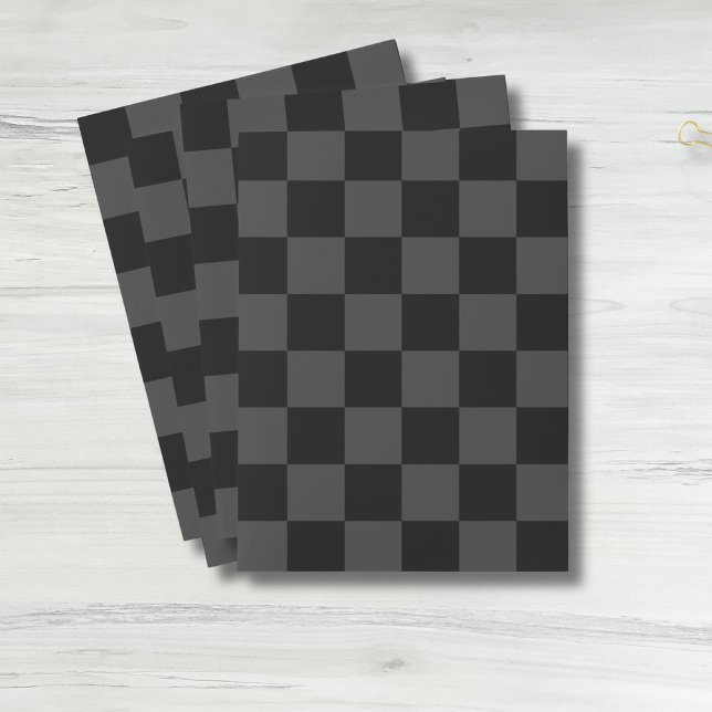 Classic Modern Black & Smoky Black Checkerboard  Pocket Folder (Creator Uploaded)