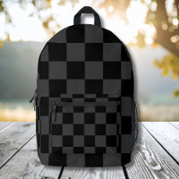 Classic Modern Black & Smoky Black Checkerboard