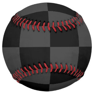 Classic Modern Black & Smoky Black Checkerboard Softball