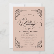 Classic Modern Calligraphy Beige & Black Script