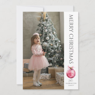 Classic Modern Christmas Photo Holiday Card
