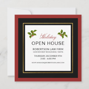 Classic Modern Corporate Holiday Open House
