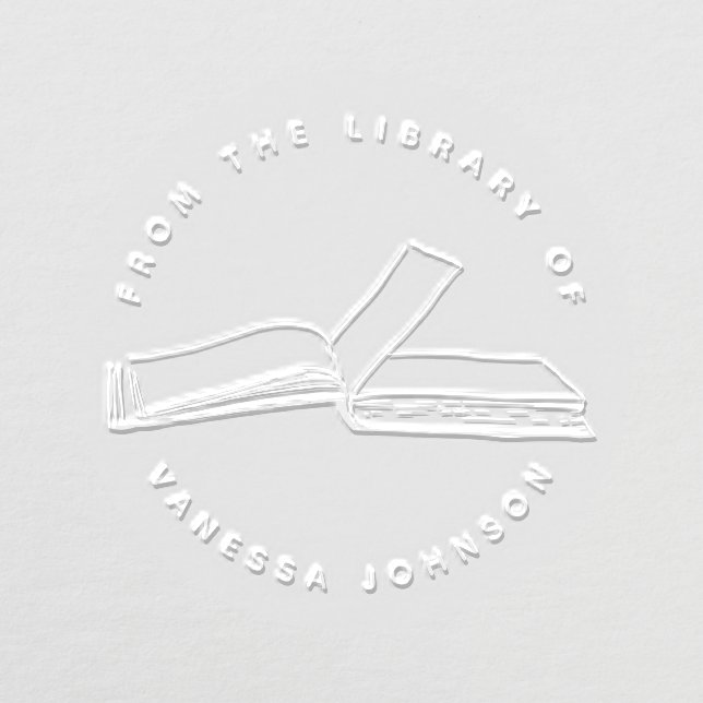 Classic Modern Custom From The Library Book Embosser (Design)