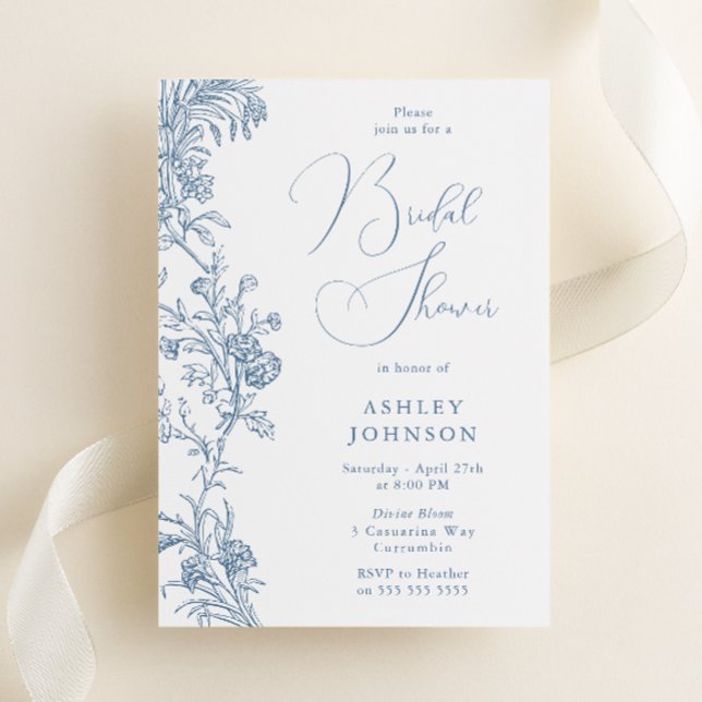 Classic Modern Elegance Bridal Shower Invitation (Creator Uploaded)