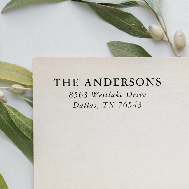 Classic Modern Family Name Return Address Self-inking Stamp (Creator Uploaded)