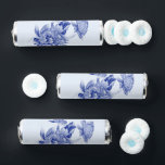 Classic Modern Floral Blue Chinoiserie Wedding Breath Savers® Mints<br><div class="desc">The design features a delightful array of lotus flowers rendered in a blue and white color scheme that evokes the elegant beauty of chinoiserie chic, reminiscent of the classic blue willow pattern, with a modern style text layout, on the subtle light dusty blue background. brings some fresh inspiration to your...</div>