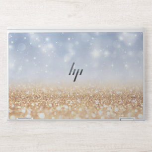 Classic Modern Gold Glitter HP Laptop Skin