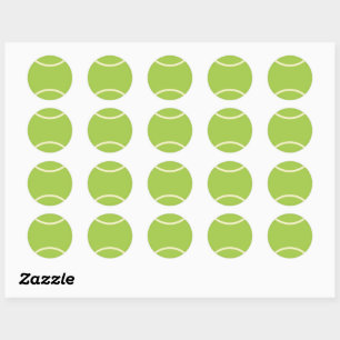 Classic Modern Green Tennis Ball Classic Round Sticker