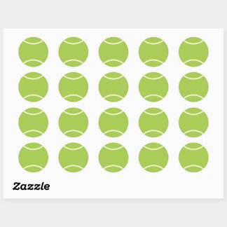 Classic Modern Green Tennis Ball Classic Round Sticker
