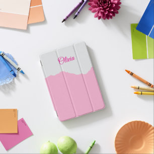 Classic Modern Light Pink Personalized iPad Mini Cover