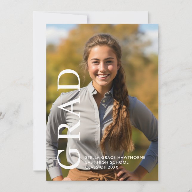 Classic Modern Minimal Grad Announcement (Front)