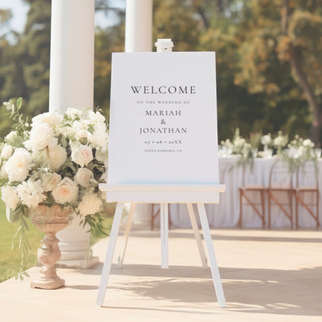Classic Modern Minimal Wedding Welcome Foam Board (Creator Uploaded)