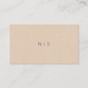 Classic Modern Minimalist Brown Linen Background Business Card
