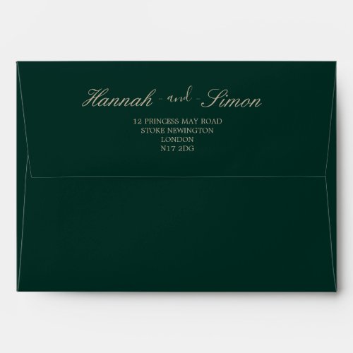 Classic Modern Minimalist Simple Wedding  Envelope