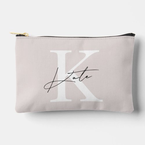 Classic Modern Monogram Bridesmaid Gift Accessory Pouch