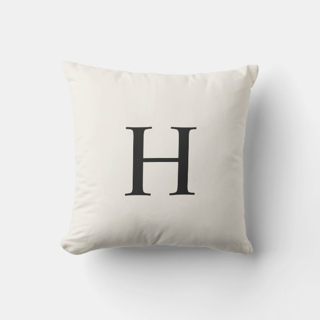 Classic Modern Monogram Outdoor Pillow (Front)