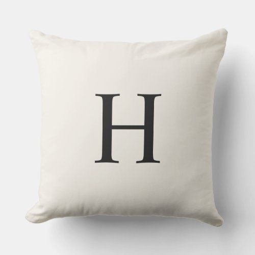 Classic Modern Monogram Outdoor Pillow