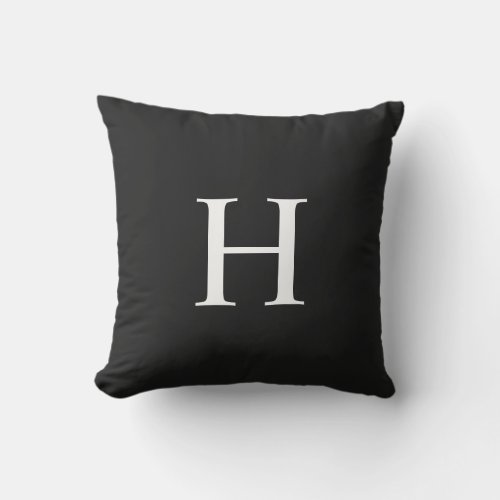 Classic Modern Monogram Outdoor Pillow