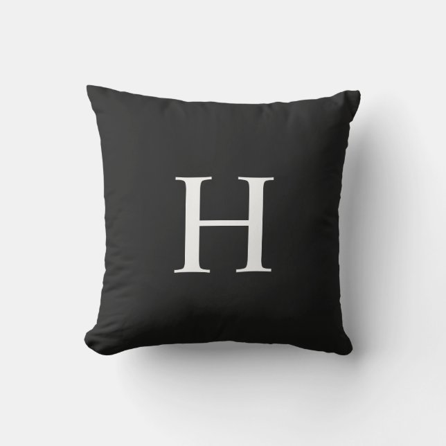 Classic Modern Monogram Outdoor Pillow (Front)