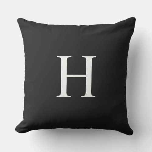 Classic Modern Monogram Outdoor Pillow