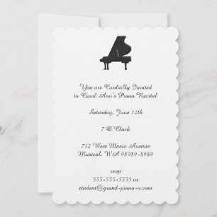 Classic Modern Musical Performance Celebration Invitation