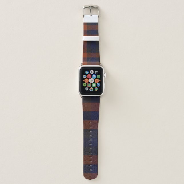 Classic Modern Plaid Tartan Seamless Pattern. appa Apple Watch Band (Front)
