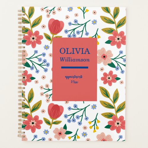 Classic Modern Poppy Spring Floral Daily Planner