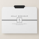 Classic Modern Professional Monogram White & Black