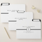 Classic Modern Professional Monogram White & Black