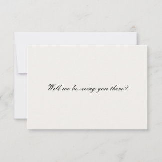 Classic Modern Script Wedding RSVP Card