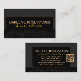 Classic Modern Simple Black Gold Business Card