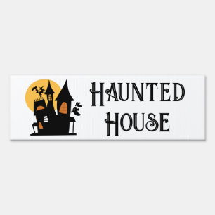 Classic Modern Simple Haunted House Message Sign