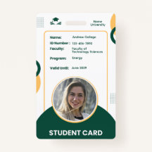 Classic Modern Simple Student ID Name Card