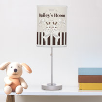 Classic Modern Stripe Cute Cartoon Twin Bunny Kids Table Lamp