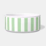 Classic Modern Striped Pastel Light Green & White  Bowl<br><div class="desc">Classic Simple Pastel Light Green and White Striped pattern</div>