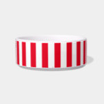 Classic Modern Striped Red and White  Bowl<br><div class="desc">Classic Simple Red and White Striped pattern</div>