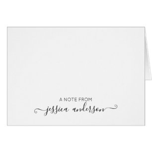 Classic Modern Stylish Elegant Black Gray Script Cards