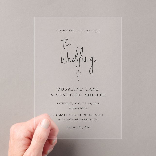 Classic Modern Wedding Save the Date (Insitu (Handheld))