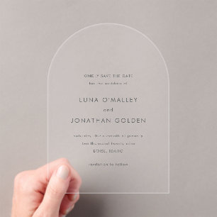 Classic Modern Wedding Save the Date