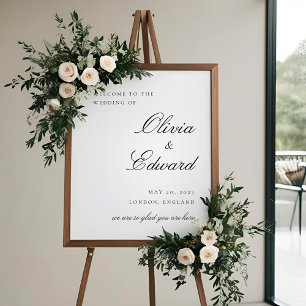 Classic Modern Wedding Welcome Sign